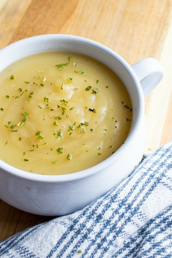 Easy AIP Gravy in a white bowl.